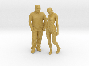 Printle CV Couple 749 - 1/87 - wob in Tan Fine Detail Plastic