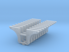 NYC - Steel Columns Brackets (10X) in Clear Ultra Fine Detail Plastic