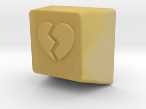 Broken Heart MX Keycap 1U R1 in Tan Fine Detail Plastic