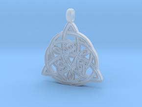 Knotwork Triquetra pendant in Clear Ultra Fine Detail Plastic