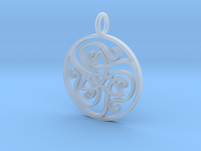 open Celtic knotwork pendant in Clear Ultra Fine Detail Plastic