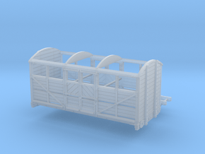 HO LBSCR 6 Ton Cattle Wagon in Clear Ultra Fine Detail Plastic