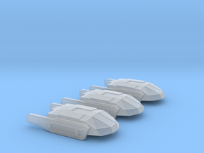 3 Union Shuttles in Clear Ultra Fine Detail Plastic