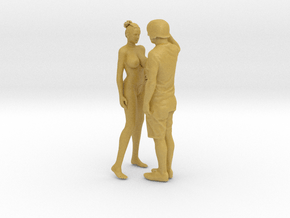 Printle CN Couple 852 - 1/87 - wob in Tan Fine Detail Plastic