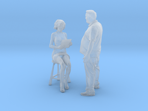 Printle BC Couple 869 - 1/87 - wob in Clear Ultra Fine Detail Plastic