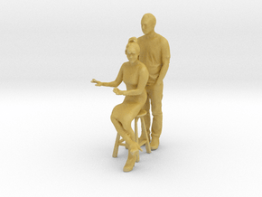 Printle C Couple 882 - 1/87 - wob in Tan Fine Detail Plastic