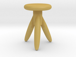 Miniature 1:12 Chair in Tan Fine Detail Plastic