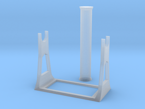 Standalone 2KG 3D Printer Filament Spool Holder in Clear Ultra Fine Detail Plastic