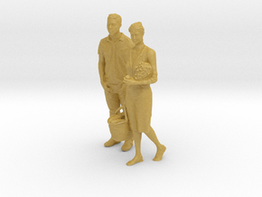 Printle C Couple 974 - 1/87 - wob in Tan Fine Detail Plastic