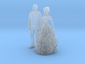 Printle CV Couple 1015 - 1/87 - wob in Clear Ultra Fine Detail Plastic