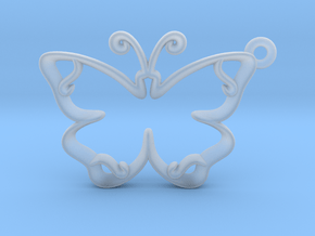 Tiny Butterfly Charm in Clear Ultra Fine Detail Plastic