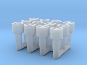 4mm Scale Washout Plugs in Clear Ultra Fine Detail Plastic