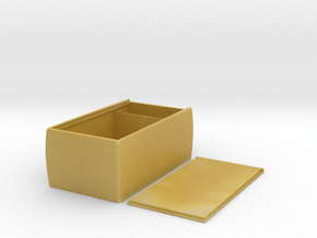 Durable Sliding Lid Deckbox for M:TG, Pokemon, TCG in Tan Fine Detail Plastic
