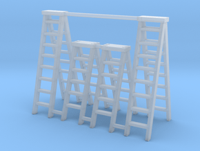 6' and 8' Ladders 4 Pack in Clear Ultra Fine Detail Plastic