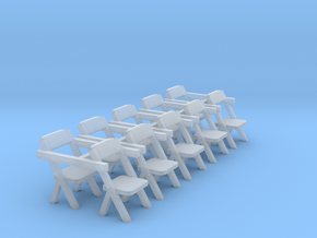 Folding Chairs  in Clear Ultra Fine Detail Plastic
