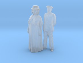 Printle CM Couple 1373 - 1/87 - wob in Clear Ultra Fine Detail Plastic