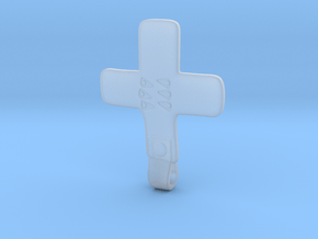 Cross Pendant from Gnezdovo Dn4 Grave in Clear Ultra Fine Detail Plastic
