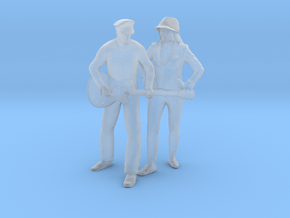 Printle CT Couple 1398 - 1/87 - wob in Clear Ultra Fine Detail Plastic