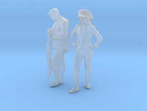 Printle BM Couple 1399 - 1/87 - wob in Clear Ultra Fine Detail Plastic