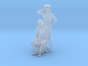 Printle CT Couple 1417 - 1/87 - wob in Clear Ultra Fine Detail Plastic