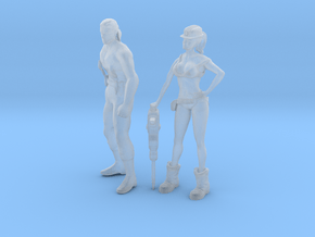 Printle TV Couple 1458 - 1/87 - wob in Clear Ultra Fine Detail Plastic