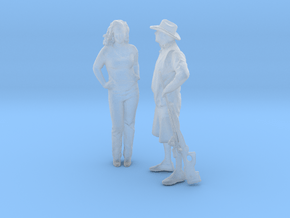 Printle CT Couple 1476 - 1/87 - wob in Clear Ultra Fine Detail Plastic