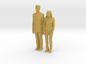 Printle CH Couple 1480 - 1/87 - wob in Tan Fine Detail Plastic