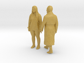 Printle C Couple 1516 - 1/87 - wob in Tan Fine Detail Plastic