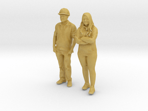 Printle CT Couple 1523 - 1/87 - wob in Tan Fine Detail Plastic