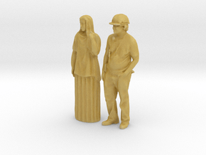 Printle BH Couple 1536 - 1/87 - wob in Tan Fine Detail Plastic