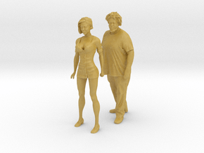 Printle CT Couple 1542 - 1/87 - wob in Tan Fine Detail Plastic