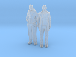 Printle CV Couple 1551 - 1/87 - wob in Clear Ultra Fine Detail Plastic