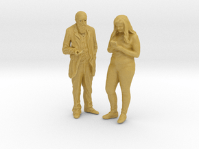 Printle CH Couple 1550 - 1/87 - wob in Tan Fine Detail Plastic