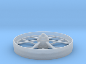 Flat Spoke Wheel in Clear Ultra Fine Detail Plastic