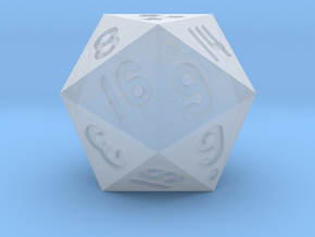 Mold Master Large D20 - Sharp Edged, Starborn in Clear Ultra Fine Detail Plastic