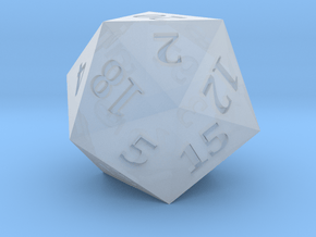 D20 Custom in Clear Ultra Fine Detail Plastic