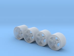 R390 Road Wheels in Clear Ultra Fine Detail Plastic