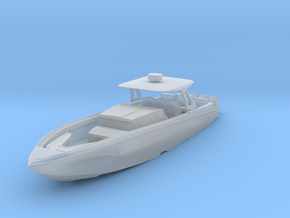 1/87 Speedboat "Cigarette Open 42" waterline model in Clear Ultra Fine Detail Plastic