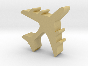 Airplane Meeple Token for Board Games in Tan Fine Detail Plastic