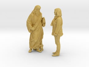 Printle CH Couple 1628 - 1/87 - wob in Tan Fine Detail Plastic