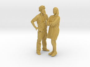 Printle CT Couple 1642 - 1/87 - wob in Tan Fine Detail Plastic