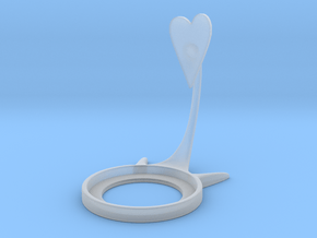 Valentine Heart in Clear Ultra Fine Detail Plastic