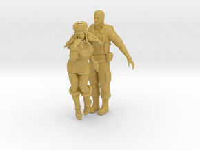 Printle CH Couple 1692 - 1/87 - wob in Tan Fine Detail Plastic