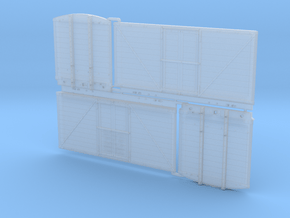 LNWR 6ton Refrigerator Van body parts - 7mm scale in Clear Ultra Fine Detail Plastic