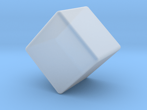 Miniature Cube 1 inch - Rounded 1mm in Clear Ultra Fine Detail Plastic