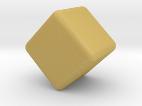 Cube 1 in - Rounded 2mm in Tan Fine Detail Plastic