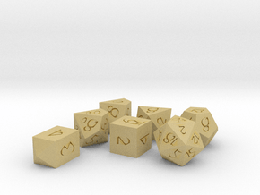 Polyset Vertical with D4C - Fantasy Elf Font in Tan Fine Detail Plastic