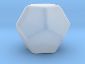 Dodecahedron 1 inch - Rounded 2mm in Clear Ultra Fine Detail Plastic