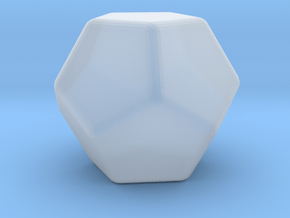 Dodecahedron Rounded V2 - 10mm in Clear Ultra Fine Detail Plastic