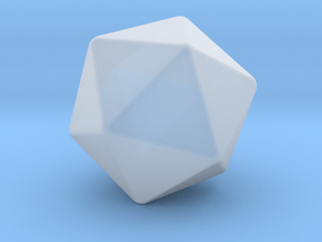 Icosahedron 1 inch - Rounded 1mm in Clear Ultra Fine Detail Plastic